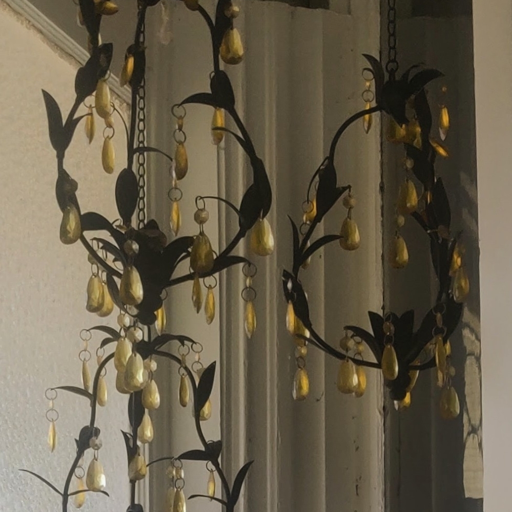 Elegant Black and Gold Hanging Decor